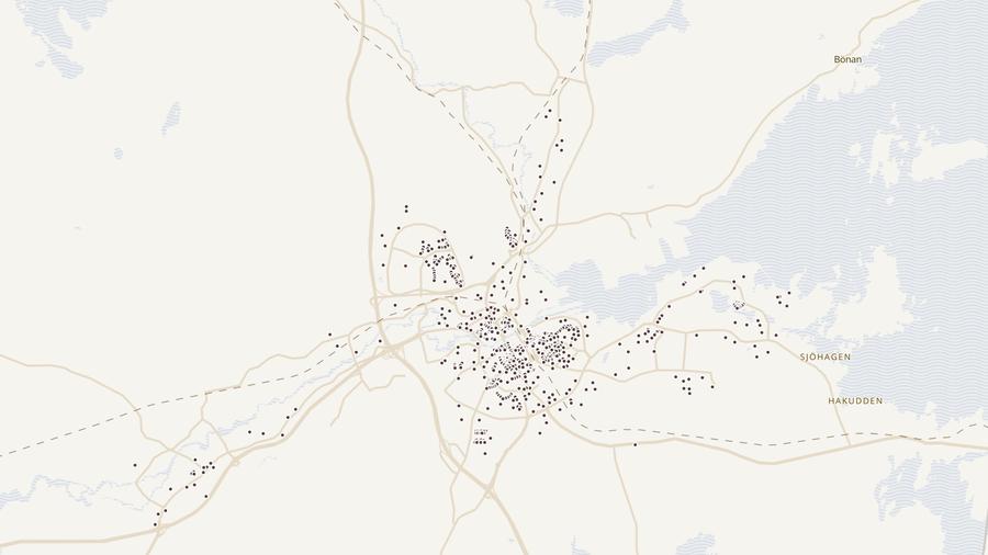 Punktkarta över skyddsrum