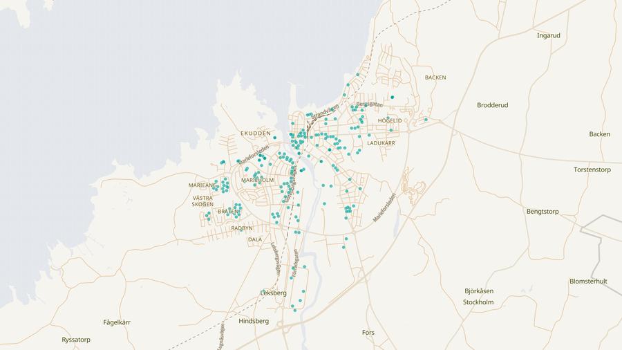 Punktkarta över skyddsrum