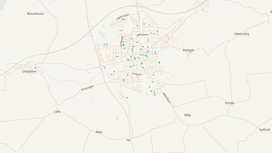 Punktkarta över skyddsrum