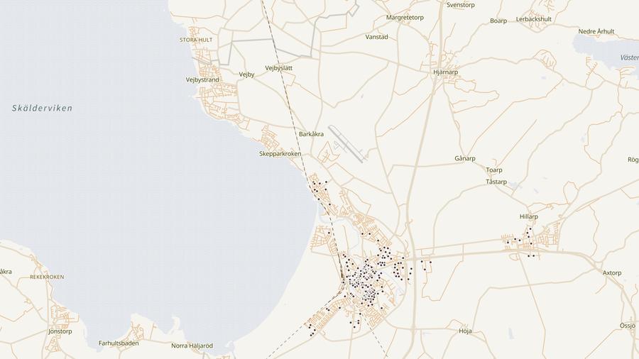 Punktkarta över skyddsrum