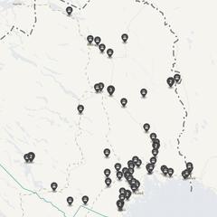 Punktkarta över olyckor i länet