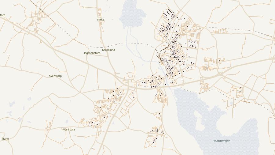 Punktkarta över skyddsrum