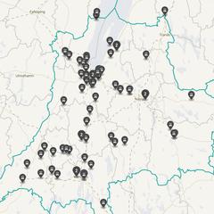 Punktkarta över olyckor i länet