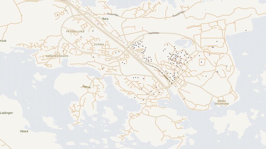 Punktkarta över skyddsrum