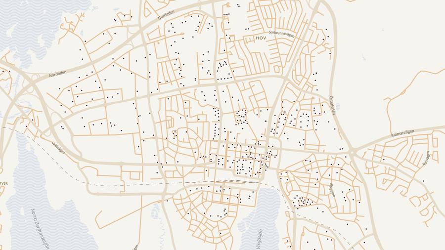 Punktkarta över skyddsrum