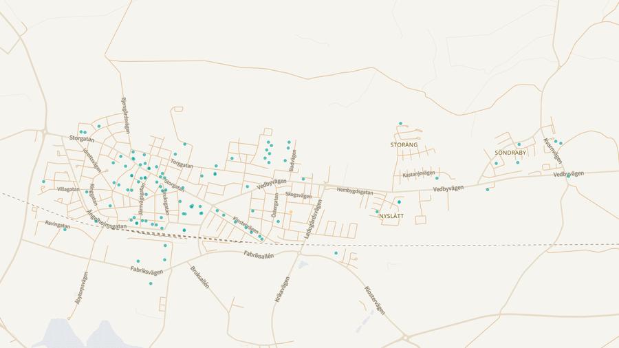 Punktkarta över skyddsrum