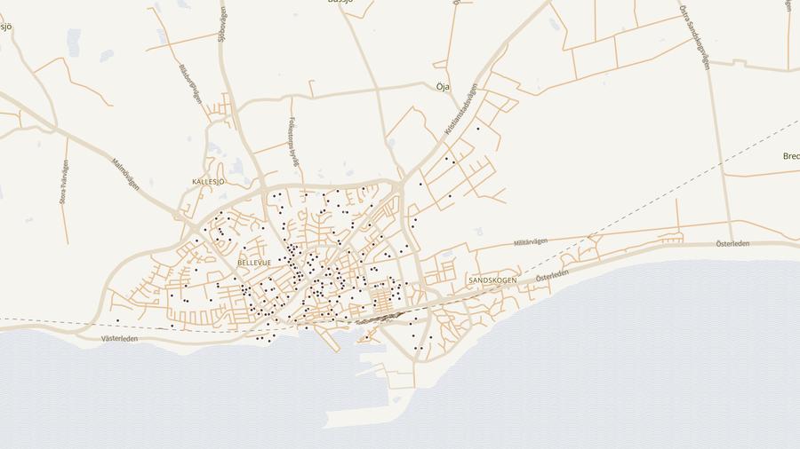 Punktkarta över skyddsrum