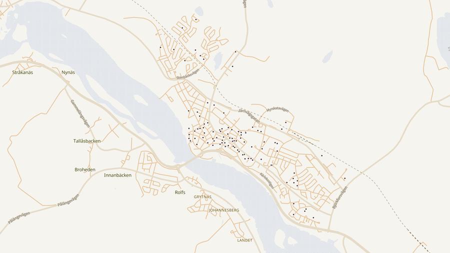 Punktkarta över skyddsrum