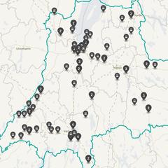 Punktkarta över olyckor i länet