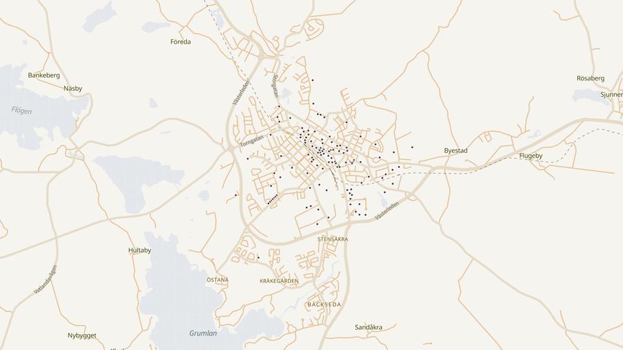 Punktkarta över skyddsrum