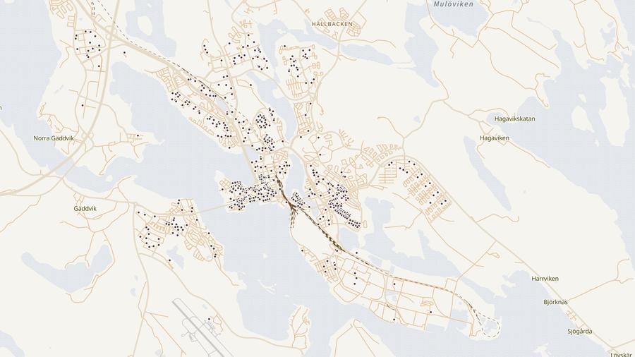 Punktkarta över skyddsrum