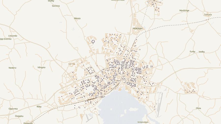 Punktkarta över skyddsrum
