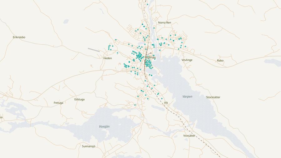 Punktkarta över skyddsrum