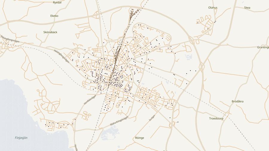 Punktkarta över skyddsrum