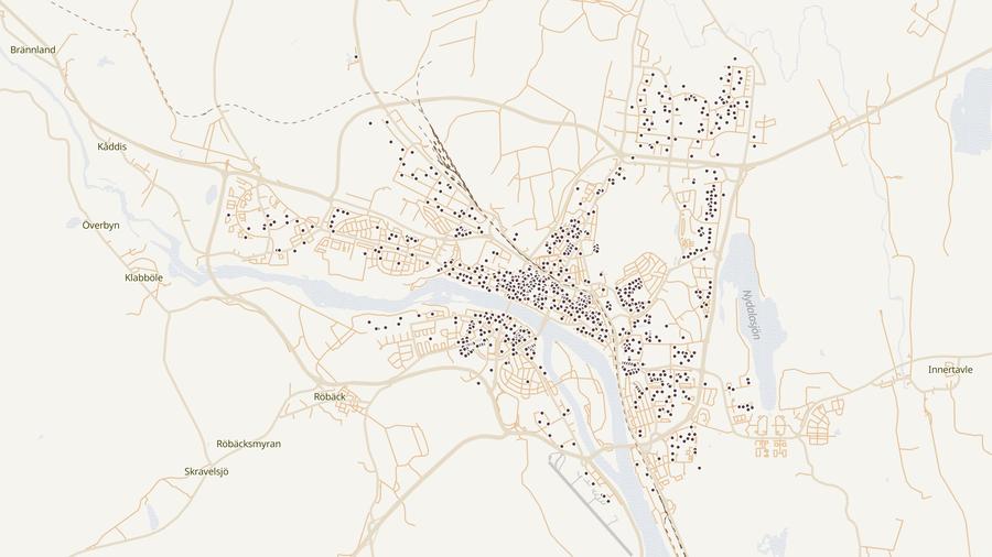 Punktkarta över skyddsrum