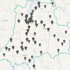 Punktkarta över olyckor i länet
