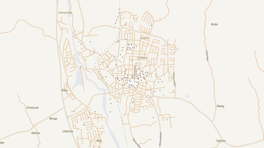 Punktkarta över skyddsrum