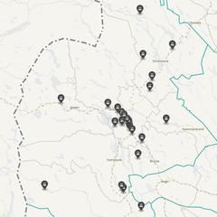 Punktkarta över olyckor i länet