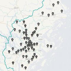 Punktkarta över olyckor i länet