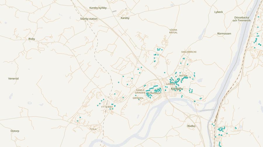Punktkarta över skyddsrum