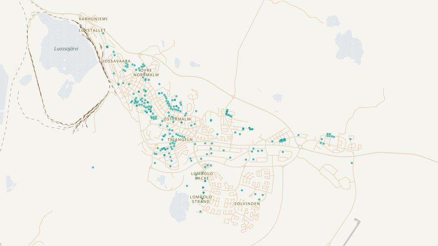 Punktkarta över skyddsrum
