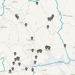 Punktkarta över olyckor i länet