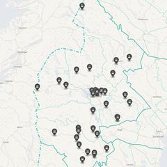 Punktkarta över olyckor i länet