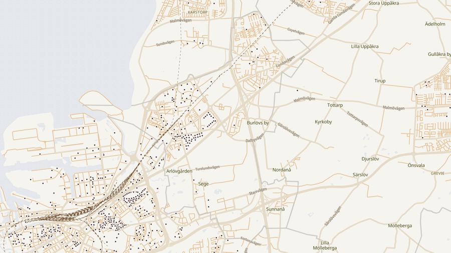 Punktkarta över skyddsrum