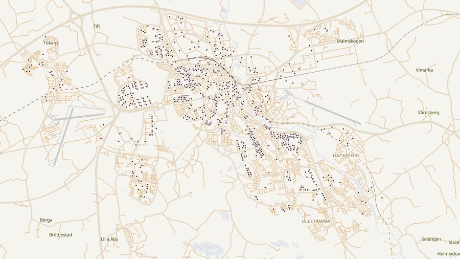Punktkarta över skyddsrum