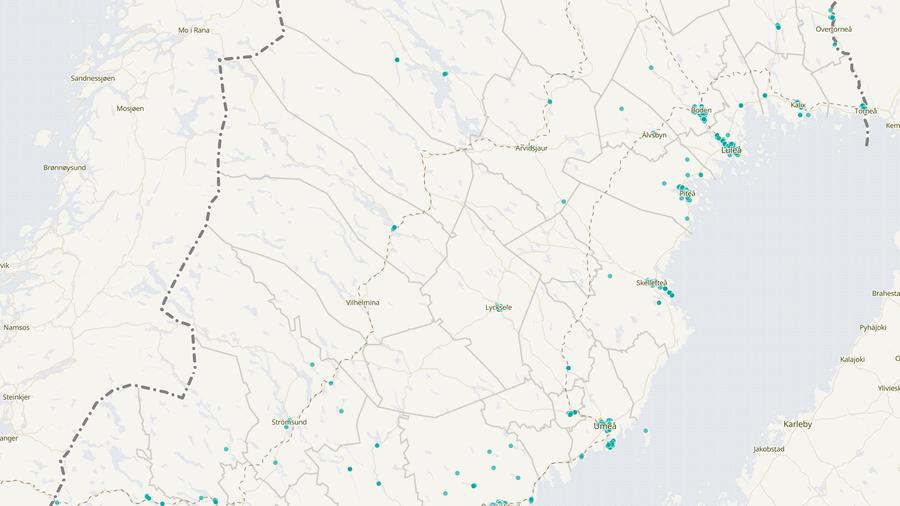 Punktkarta över skyddsrum