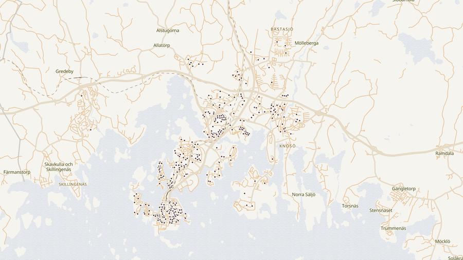 Punktkarta över skyddsrum