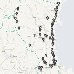 Punktkarta över olyckor i länet