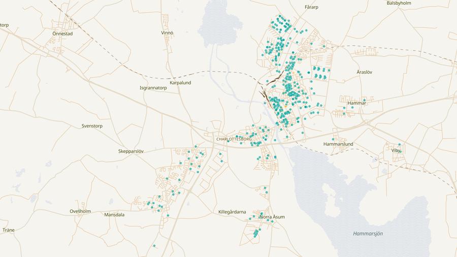 Punktkarta över skyddsrum
