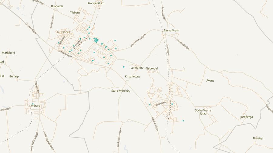 Punktkarta över skyddsrum