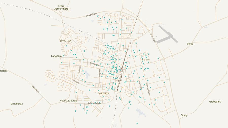 Punktkarta över skyddsrum