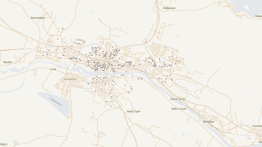 Punktkarta över skyddsrum