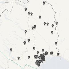Punktkarta över olyckor i länet