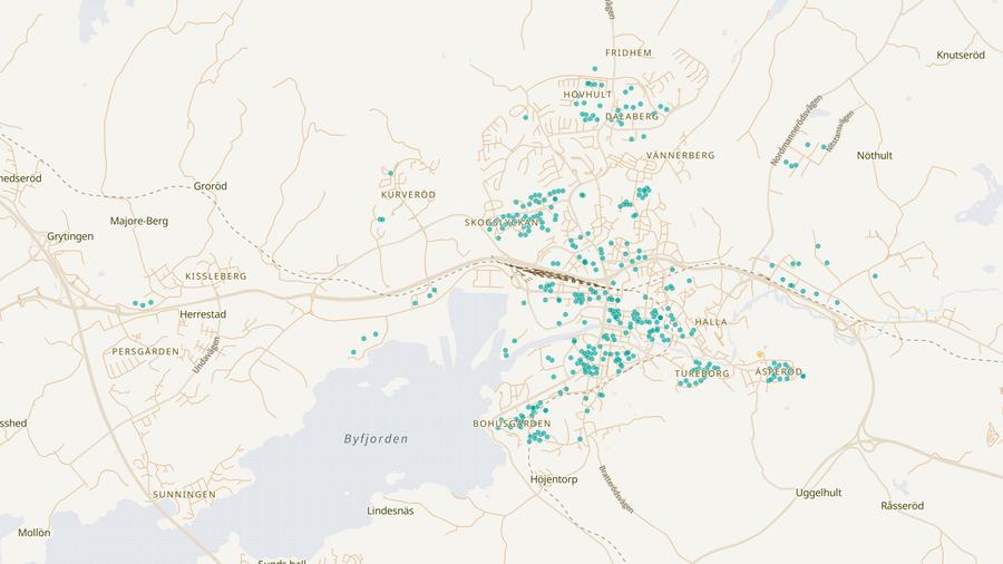Punktkarta över skyddsrum