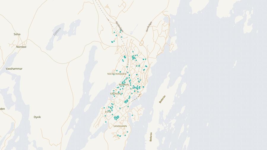 Punktkarta över skyddsrum