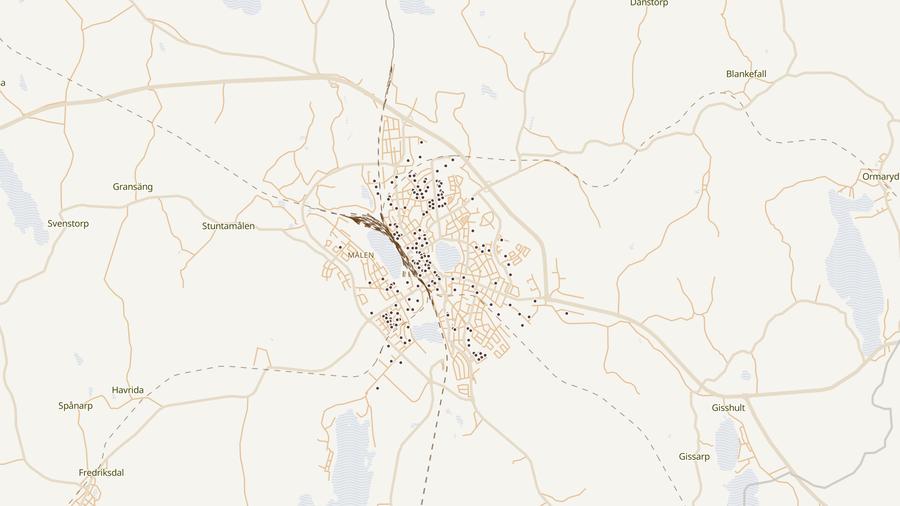 Punktkarta över skyddsrum