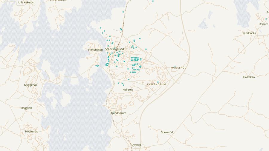 Punktkarta över skyddsrum