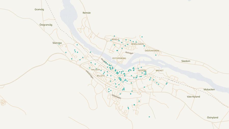 Punktkarta över skyddsrum
