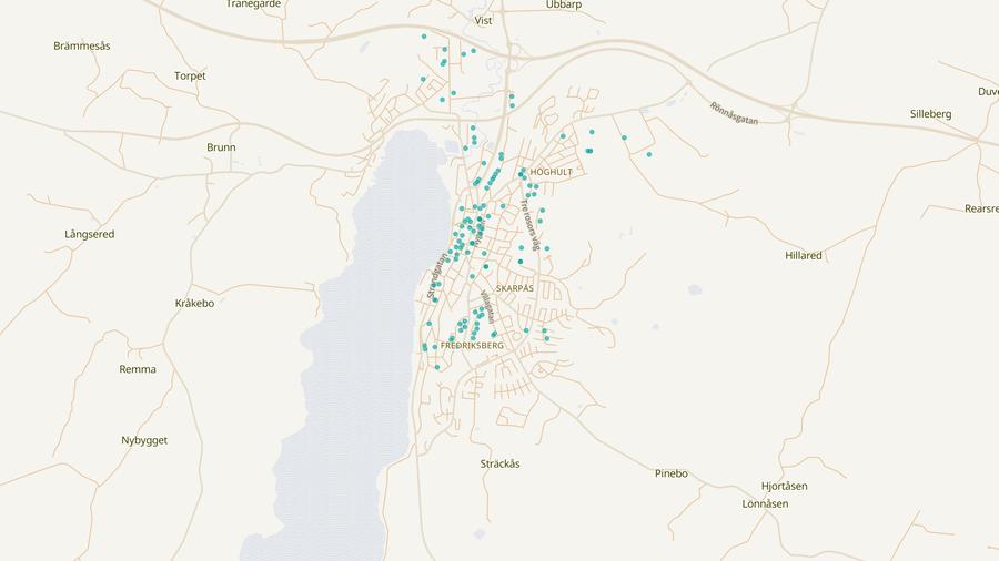 Punktkarta över skyddsrum