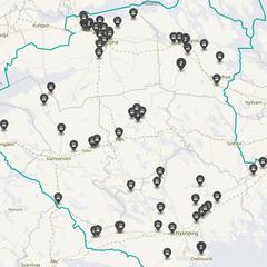 Punktkarta över olyckor i länet