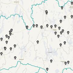 Punktkarta över olyckor i länet