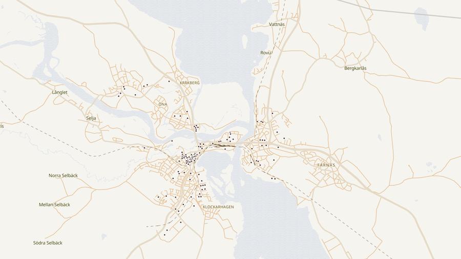Punktkarta över skyddsrum