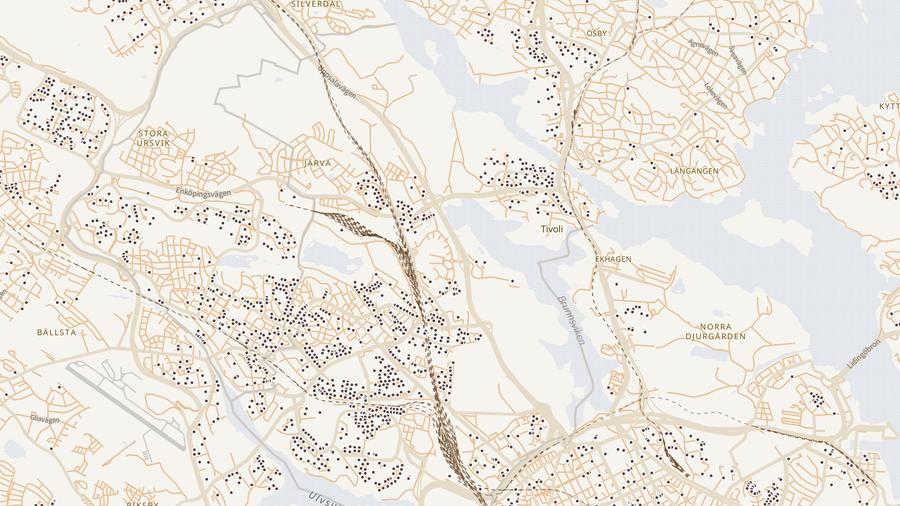 Punktkarta över skyddsrum