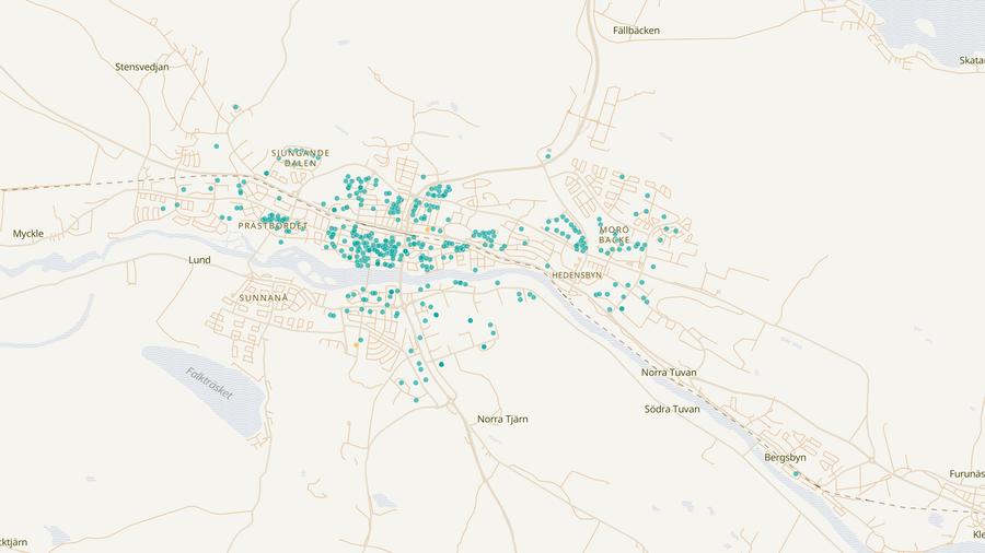 Punktkarta över skyddsrum