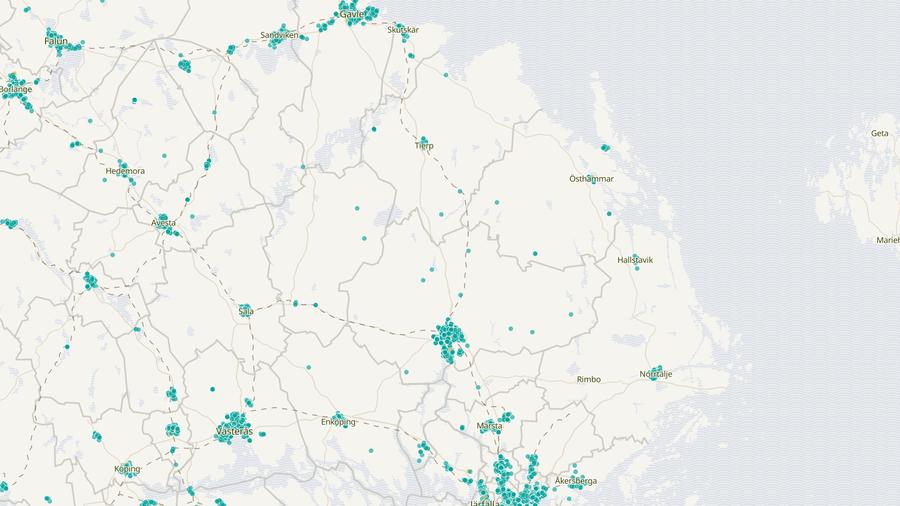 Punktkarta över skyddsrum