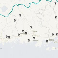 Punktkarta över olyckor i länet